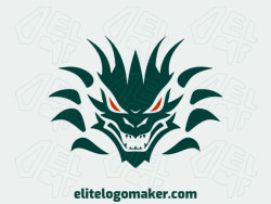 Simple logo in the shape of a dragon with creative design.