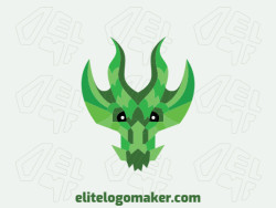 Create a memorable logo for your business in the shape of a dragon with abstract style and creative design.