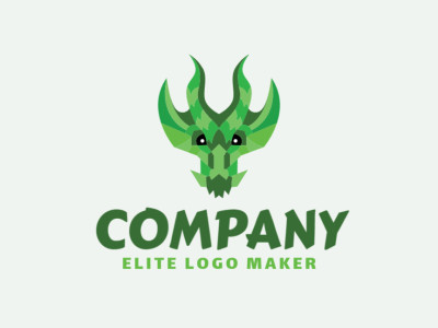 Cree un logotipo memorable para su negocio en forma de un dragón con un estilo abstracto y un diseño creativo.