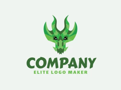 Cree un logotipo memorable para su negocio en forma de un dragón con un estilo abstracto y un diseño creativo.