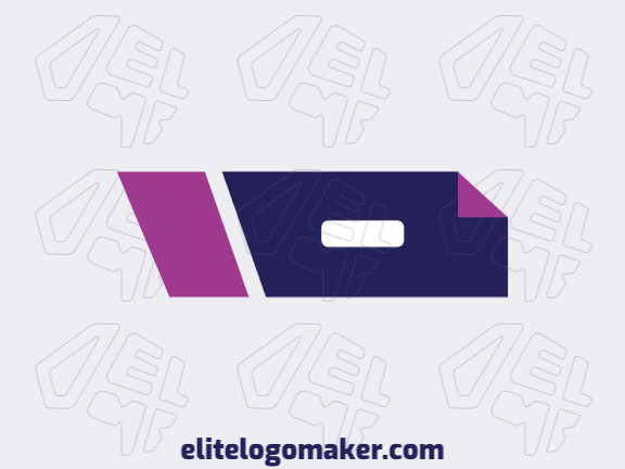 Professional logo in the shape of a drawer combined with an eraser, with creative design and abstract style.