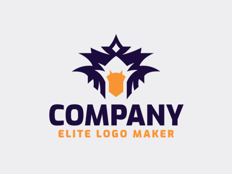 Creative logo in the shape of a duck, with a refined design and abstract style.