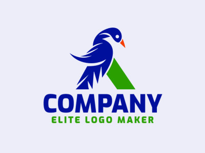 A clever logo merging a duck and the letter 'A', symbolizing adaptability and progression, in refreshing shades of green and blue.