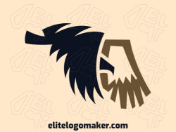 Animal logo in the shape of a flying eagle with black and brown colors, this logo is ideal for various types of business.