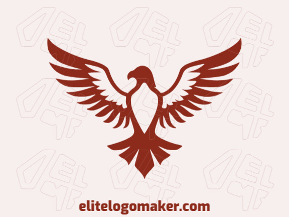Ideal logo for different businesses in the shape of an eagle with a pictorial style.