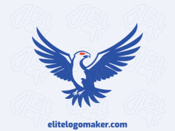 Professional logo in the shape of an eagle with creative design and abstract style.