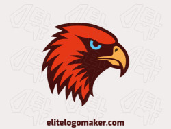 Logotipo de destaque com a forma de uma cabeça de águia com design diferenciado e estilo minimalista.