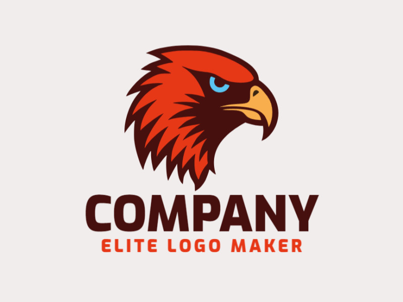 Prominent Logo in the shape of an eagle head with differentiated design and minimalist style.