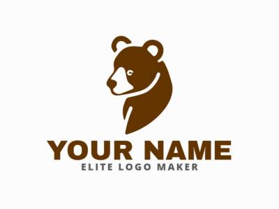 An attractive and unique logo featuring an elegant brown bear in abstract style, representing quality.