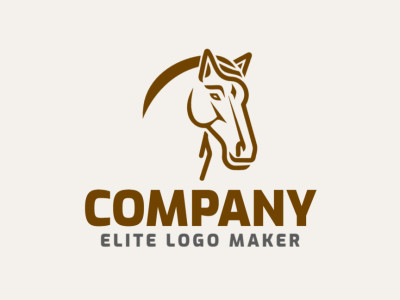 An elegant horse head design, capturing grace and strength, ideal for a sophisticated logo.