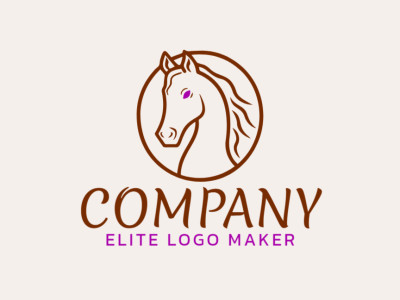 An elegantly crafted circular logo featuring a horse silhouette, ideal for a refined and distinctive brand image.