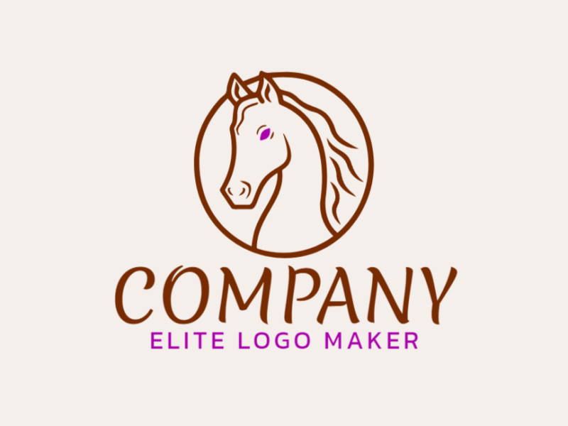 An elegantly crafted circular logo featuring a horse silhouette, ideal for a refined and distinctive brand image.