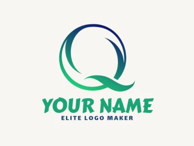 A refined and unique logo design, featuring an elegant letter "Q" with a dynamic gradient, ideal for a noticeable and professional brand image.