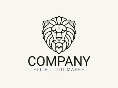 A monoline logo featuring an elegant lion, exuding sophistication and professionalism with a touch of flashiness.