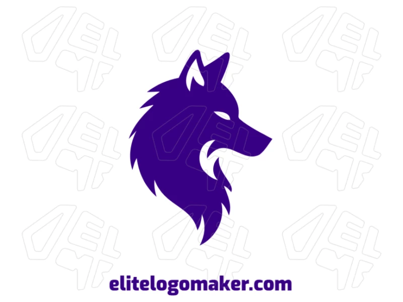 Um lobo elegante e cool com design minimalista, combinando simplicidade e sofisticação para uma identidade visual moderna.