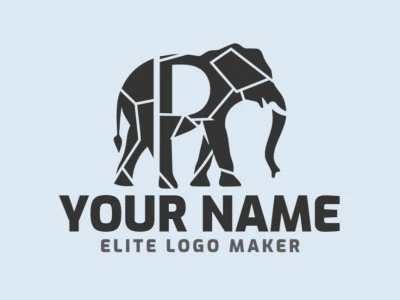 A good and refined logo design with a double meaning of an elephant and the letter 'P', ideal for a company.