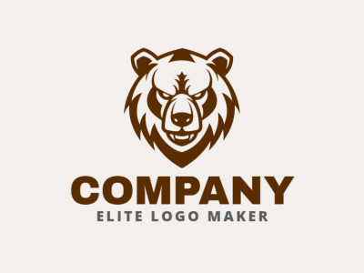 Logo design featuring an abstract and striking evil bear head.
