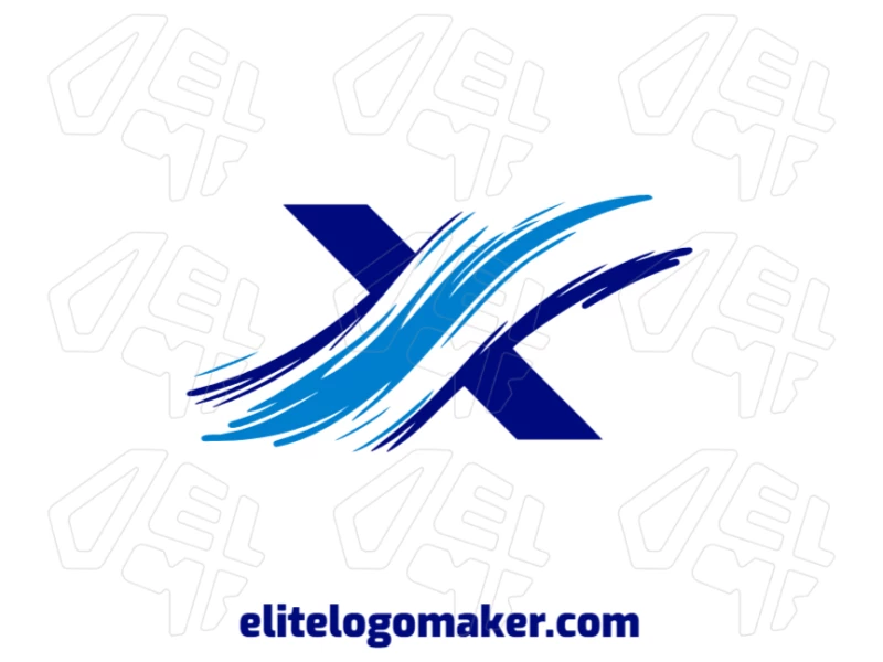 Una excelente ilustración abstracta de la letra "X", ideal para la creación de tu logotipo premium.