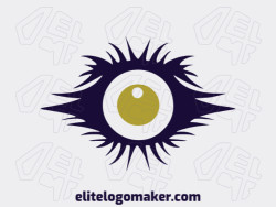 Ideal logo for different businesses in the shape of an eye, with creative design and abstract style.