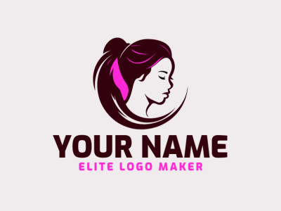This abstract logo design features the face of a woman, delivering a refined and eye-catching appearance.