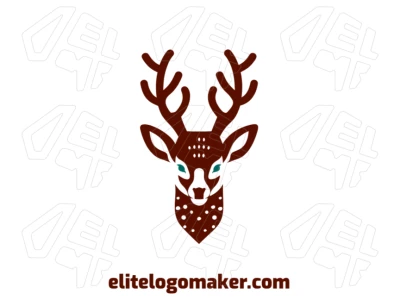 A fantastic symmetric illustration of a deer, perfect for creating a creative logo with a unique and professional design.
