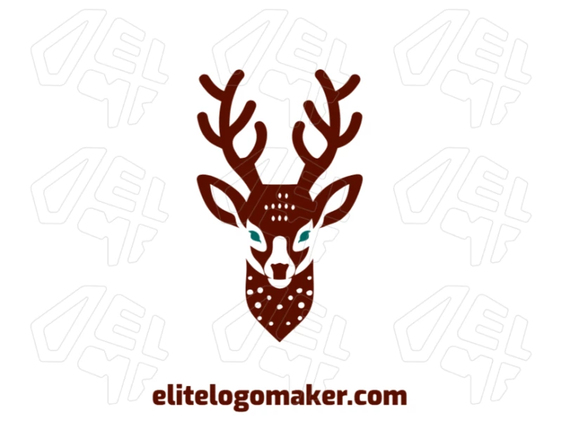 Uma ilustração fantástica e simétrica de um cervo, perfeita para criar um logotipo criativo com um design único e profissional.