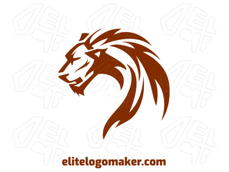 An abstract business logo featuring a fast lion, symbolizing strength and agility, designed to represent a dynamic and competitive business.