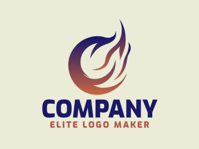 An eye-catching, beautiful abstract logo design featuring a fire ball, perfect for a captivating and memorable identity.
