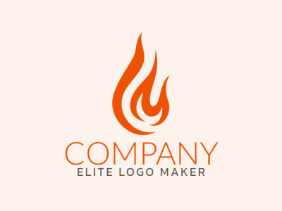 A minimalist logo featuring fiery flames, capturing the essence of energy and vitality.