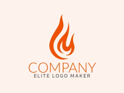 A minimalist logo featuring fiery flames, capturing the essence of energy and vitality.