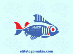 The logo features an illustrative style with a fish in shades of blue and orange. It conveys a sense of playfulness and creativity, while maintaining a professional and modern design.
