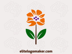 Create a memorable logo for your business in the shape of a flower with a minimalist style and creative design.