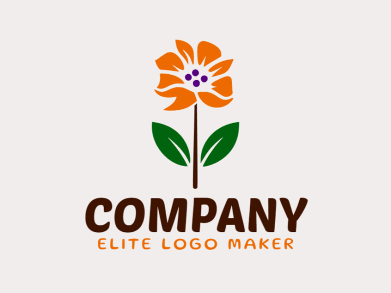 Create a memorable logo for your business in the shape of a flower with a minimalist style and creative design.