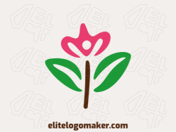 A minimalist logo featuring a delicate flower, evoking simplicity and beauty.