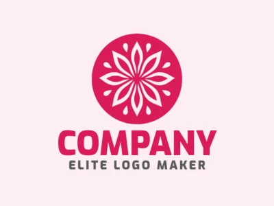 Logotipo ideal para diferentes negocios en forma de una flor, con diseño creativo y estilo simétrico.