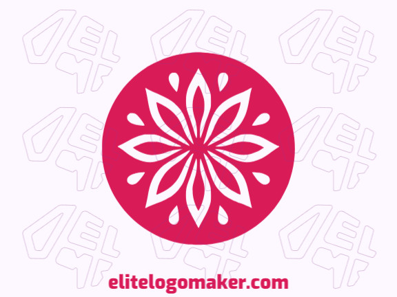 Ideal logo for different businesses in the shape of a flower, with creative design and symmetric style.
