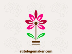 Ideal logo for different businesses in the shape of a flower, with creative design and abstract style.
