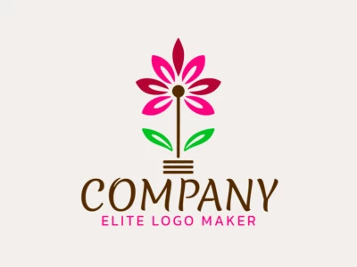 Logotipo ideal para diferentes negocios en forma de una flor, con diseño creativo y estilo abstracto.