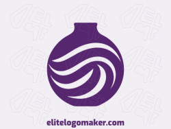 Logotipo ideal para diferentes negócios com a forma de vaso de plantas , com design criativo e estilo simples.