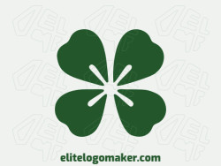 Modern logo in the shape of a four-leaf clover with professional design and abstract style.