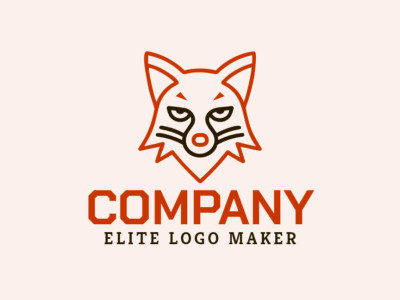 A monoline logo featuring a sleek fox design, perfect for a range of businesses.