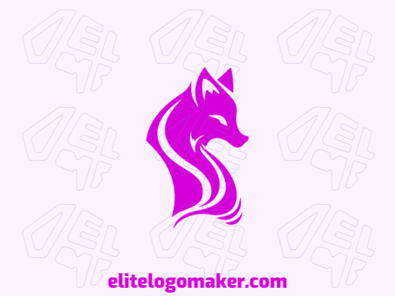 This animal-style logo features a pink fox. It's a playful and charming representation, perfect for businesses that value creativity.