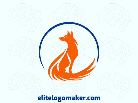 Este logo circular apresenta uma raposa em tons cativantes de azul e laranja, simbolizando inteligência e vivacidade. Ideal para marcas que buscam uma identidade dinâmica e envolvente.