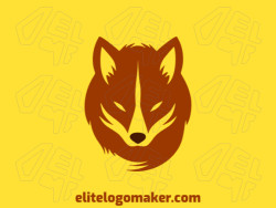 Create a memorable logo for your business in the shape of a fox head with minimalist style and creative design.