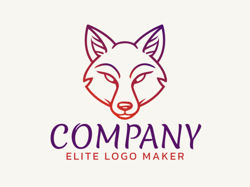A refined logo featuring a fox head with a gradient effect, creating an original and noticeable design.