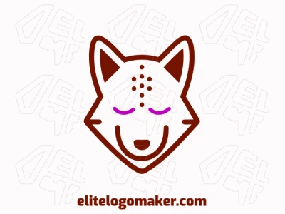 Um logotipo atraente de animal com a cabeça de uma raposa, projetado com linhas detalhadas para criar um visual dinâmico e cativante.