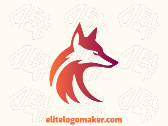 Radiating enchantment, this gradient logo features a fox head in captivating shades of orange and purple. Its mesmerizing design embodies elegance and allure, making it a captivating choice for brands that embrace creativity and charm.
