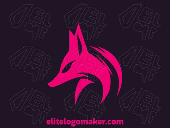 Symbolizing elegance and creativity, this abstract logo features a fox head in a captivating shade of pink, exuding a sense of uniqueness and charm.