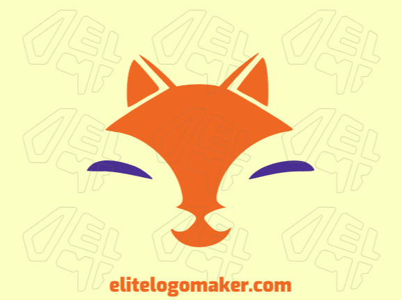 Crie um logotipo memorável para sua empresa com a forma de uma cabeça de raposa, com estilo minimalista e design criativo.
