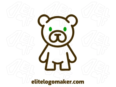 Un logo apropiado con un oso amigable, diseñado en estilo simple para un aspecto cálido y acogedor.